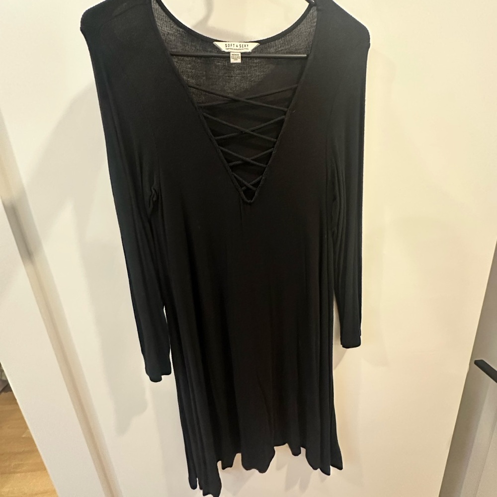 American Eagle Outfitters Black Longsleeve Dress